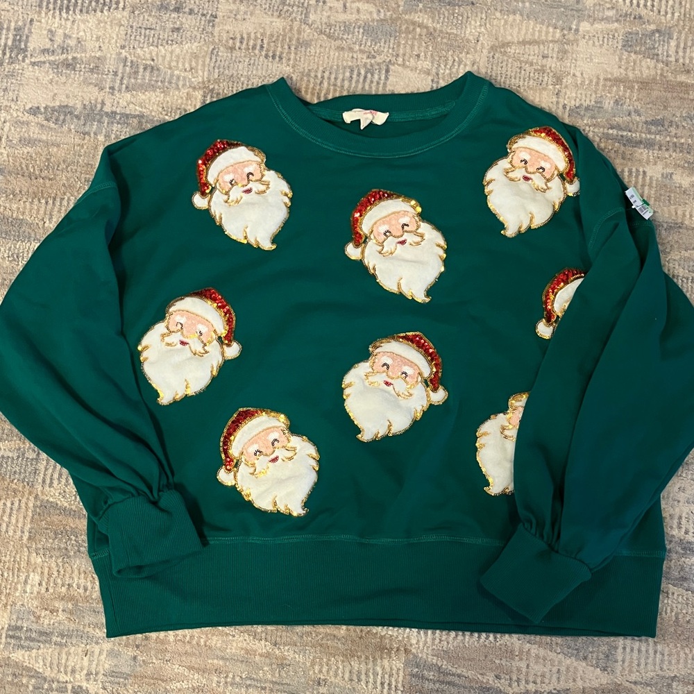 Peach Love California Green Santa Sweatshirt